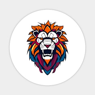 Fierce Leo Lion - Graphic Design Magnet